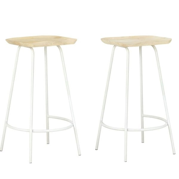Berkfield Bar Stools 2 pcs Solid Mango Wood