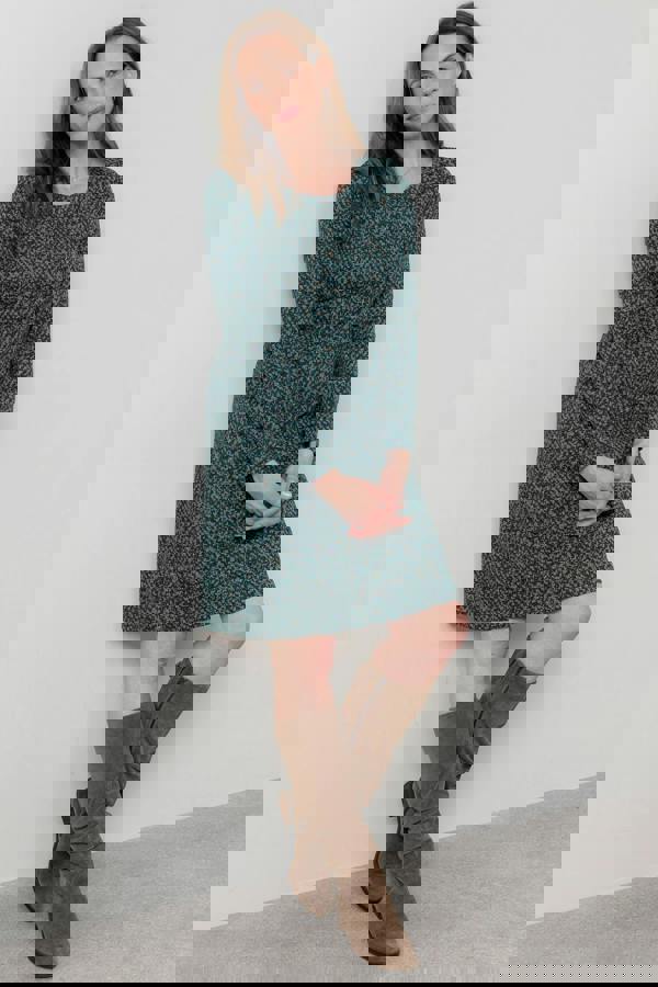 Lily & Me Halmore Long Sleeve Jersey Dress Green