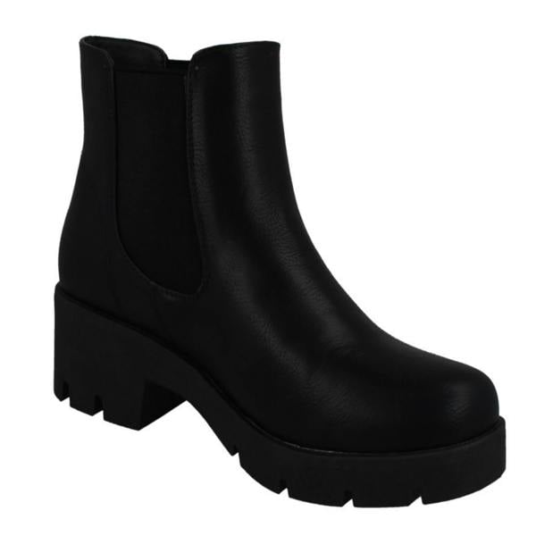 Spot On Ladies Spot On Chunky Ankle Boots F50986
