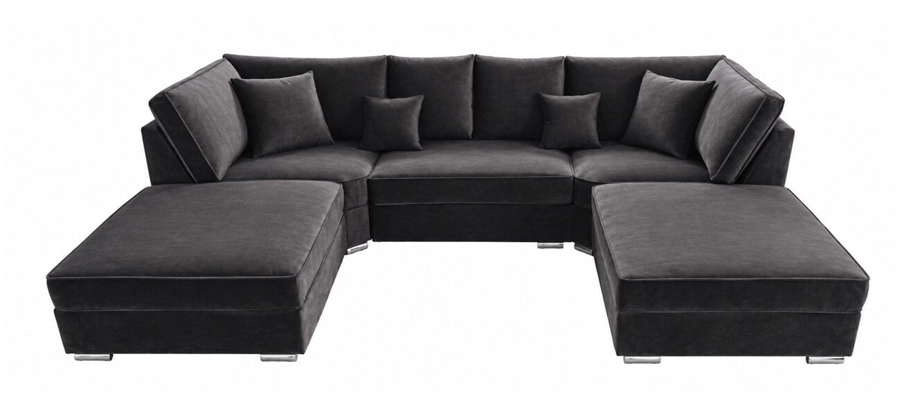 Outdoor Living The Chelsea U-Shaped Modular Corner Sofa with Deep Seat