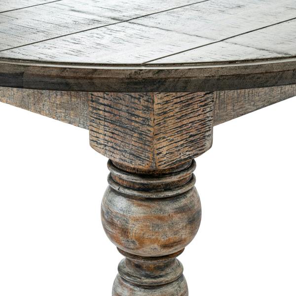 Wyld Haus Montaine Midcentury Round Brown Wood Coffee Table