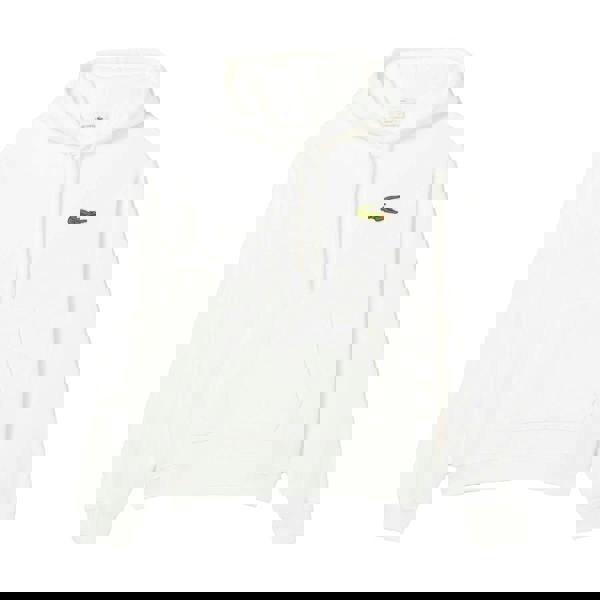 Lacoste Unisex Adult Badge Loose Hoodie - Cream - 