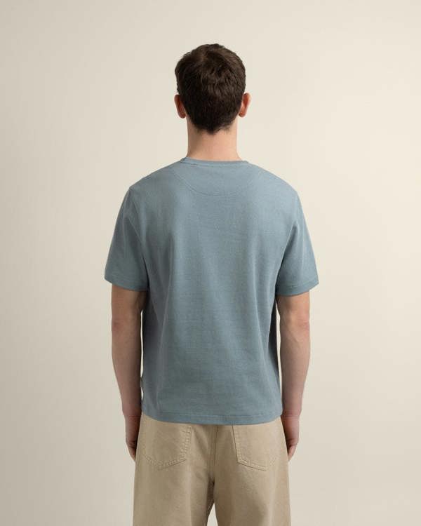 Larsson & Co Jeppe - Textured Panelled T-Shirt