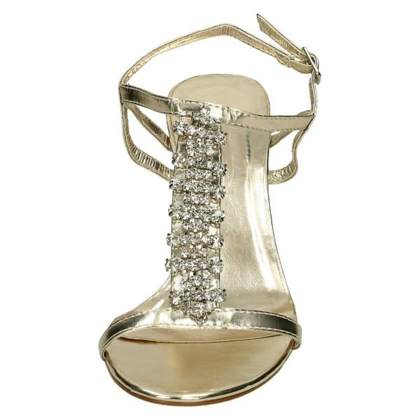 Spot On Ladies Spot On Diamante Strappy Heeled Sandals