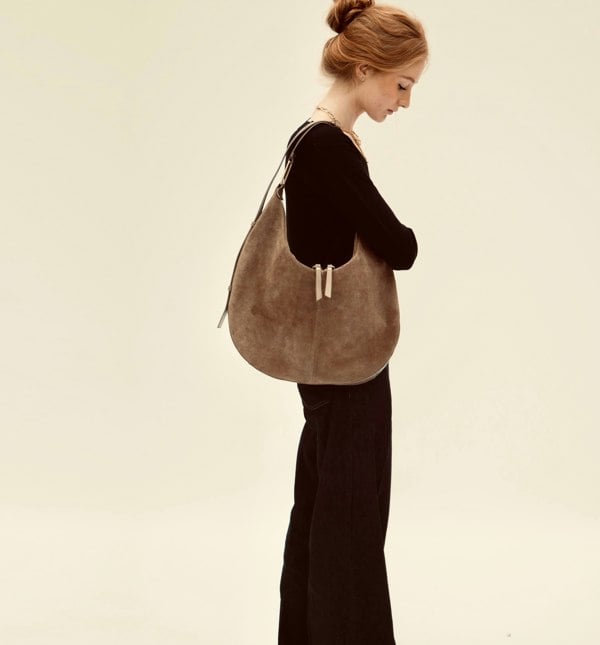 Apatchy London The Nora Mushroom Suede Bag