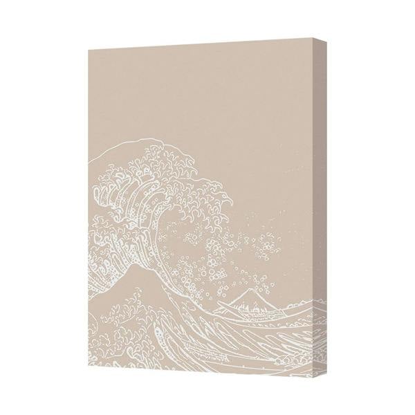 Benjamin Tate Design Beige Wave Canvas Wall Art 8570 Great Wave Style Canvas Print