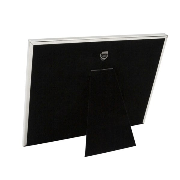 25th Anniversary Picture Frame in Nickel Plating with Diamante Rings Image 4