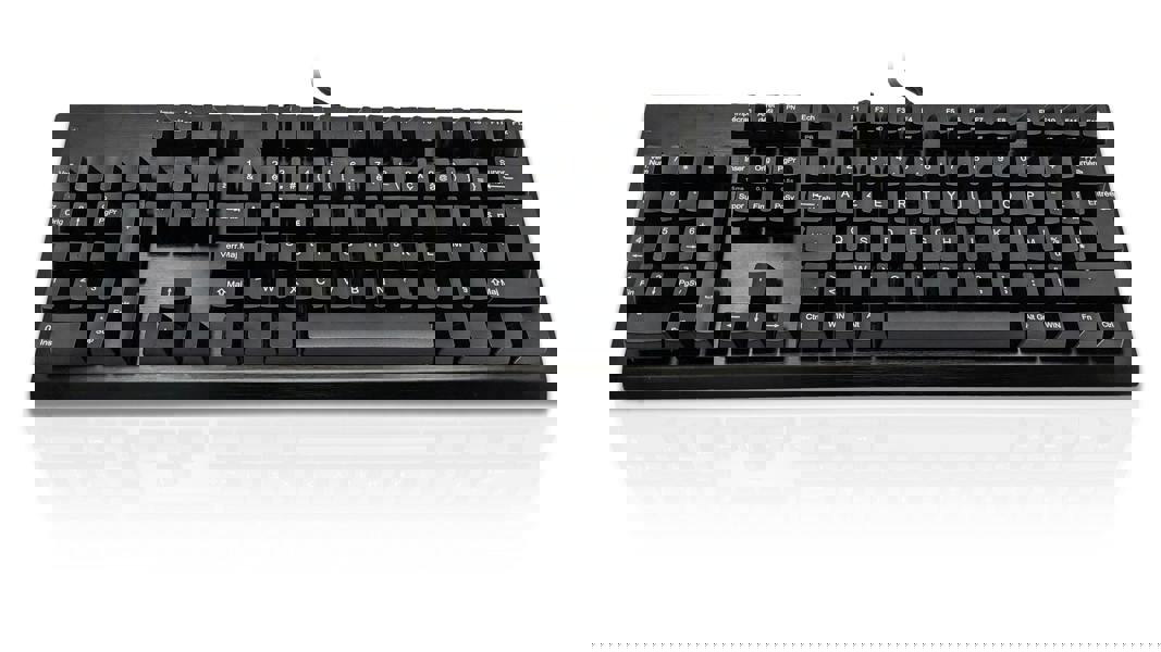Accuratus Left Hander  - USB Professional & Programmable Left Handed Full Size Keyboard with Mechanical Key Switches