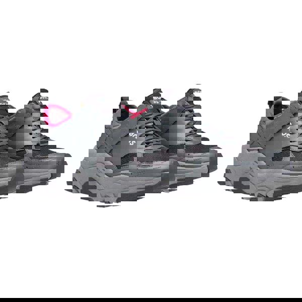 Hugo Boss Mens Asher Leather Running Trainers - Grey - 