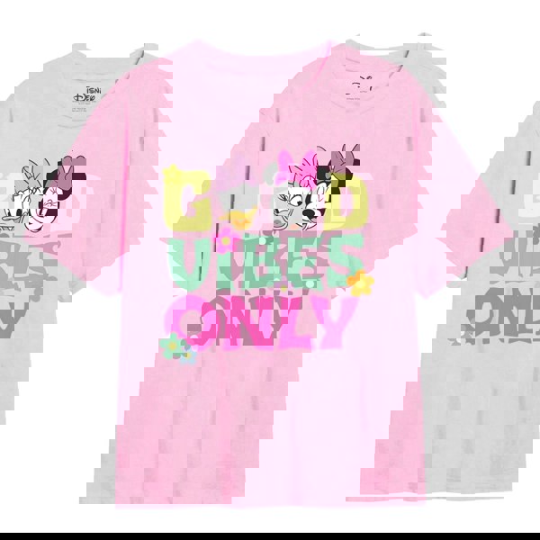 Disney Girls Good Vibes Only Minnie Mouse T-Shirt - Light Pink