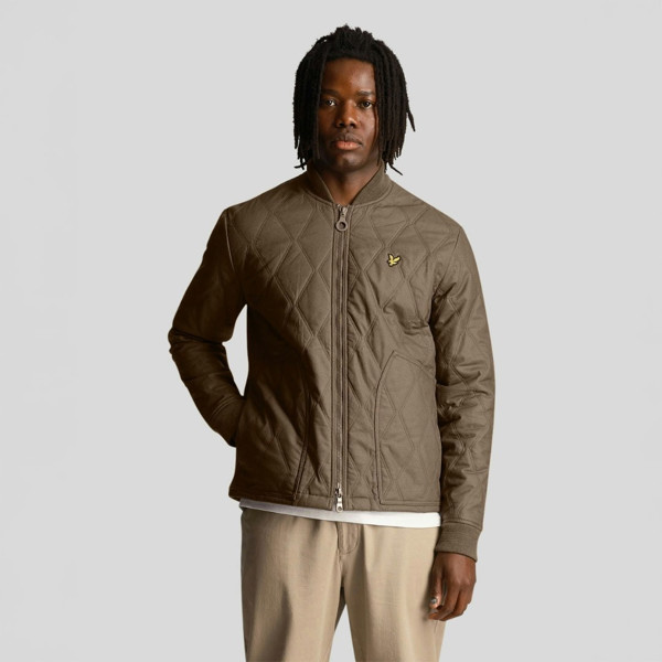 Lyle & Scott Branded Linden Short Lightweight Jacket - Khaki