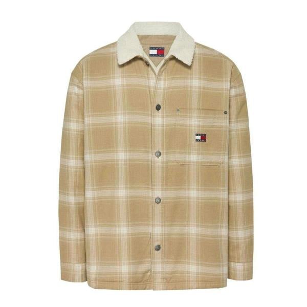 Tommy Jeans Mens Shirt Jacket - Tan - 