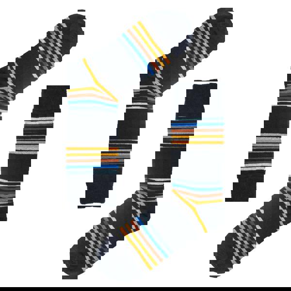 Jemsox 5pk Stylish Streaks - Organic Cotton Comfort Welt Socks (One Size UK 6-9)