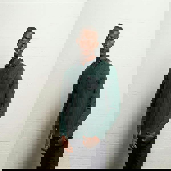 Gabicci V55GM11 Mens Hamley Long Sleeve Knitted Three Button Polo Gabicci Vintage - IVY