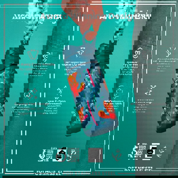 ION8 Leak Proof Kids Water Bottle, Stainless Steel, Red Pandas, 400ml (13oz)