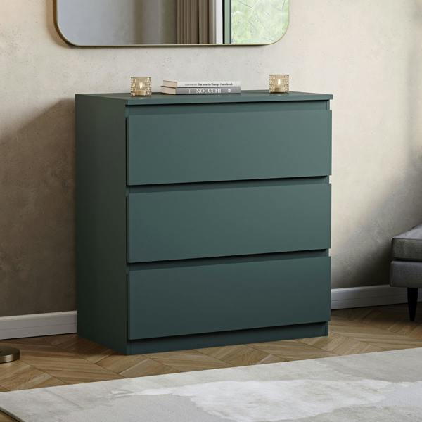 Vida Designs Denver 3 Drawer Chest, Black