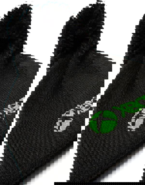 Xbox Boys Black Logo Bobble Hat (One Size)