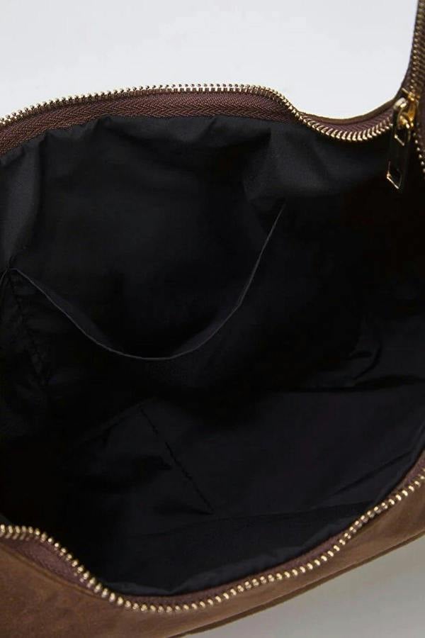 WOVCOR Suede Half Moon Women's Oval Shoulder Bag