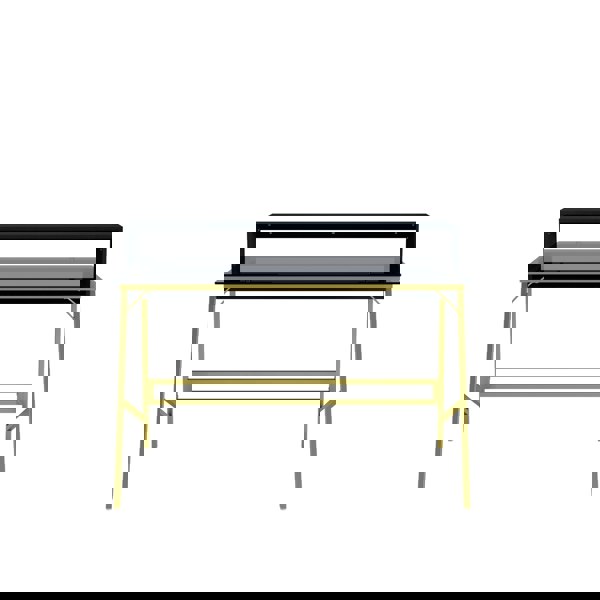 Dorel Home Morgan Writing Desk in Black & Gold