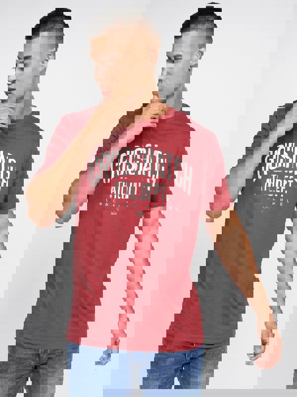 Crosshatch Oldskool T-Shirt 2pk Red/Grey