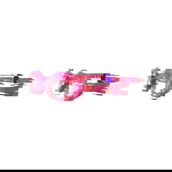 Vibrant pink and purple Speedo Hyper Flyer Junior swim goggles with clear lenses