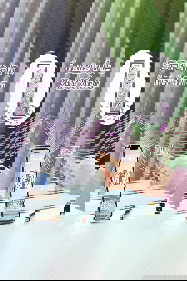 Living and Home Bluetooth Hollywood Vanity Mirror with Touch Screen Control & USB Charging Port,Tabletop Mirror For Makeup Desk ＆ Dressing Room