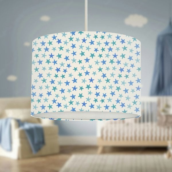 Big Little Bedrooms Starfish Lampshade, Blue