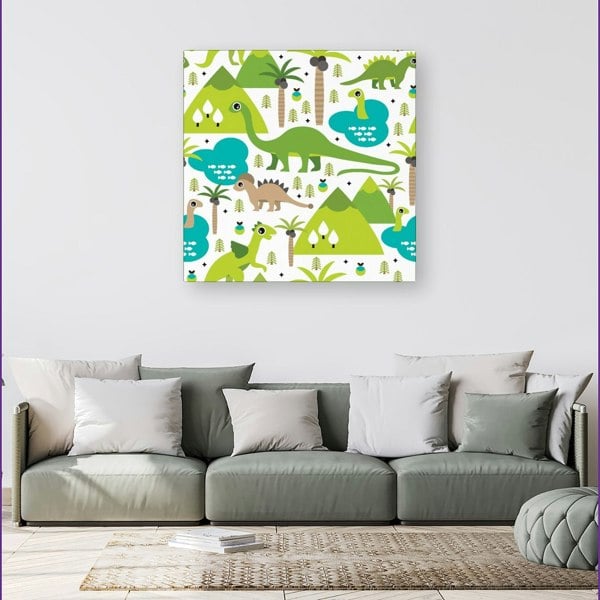 Warren Reed Baby Dinosaur Print Canvas