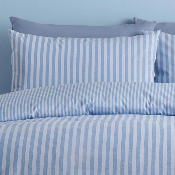 Epping Textured Stripe Blue Duvet Cover Set
