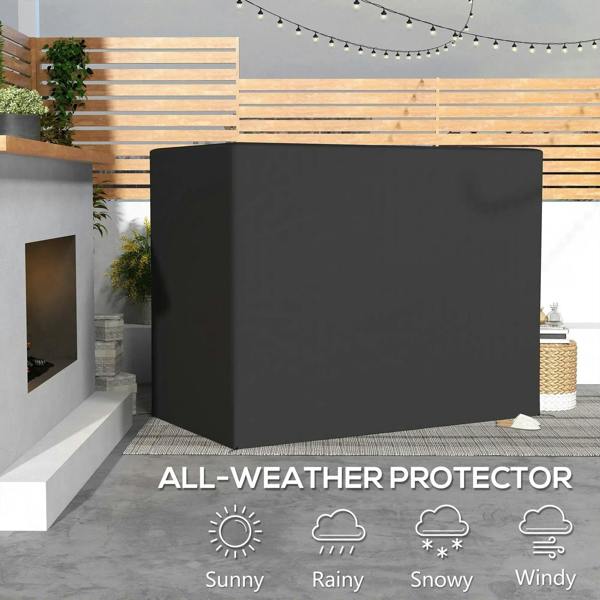 Dark grey 3-seat outdoor swing chair cover with all-weather protection design