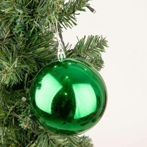 Shatchi 10cm Shatterproof Dark Green Christmas Baubles Set - Pack Sizes for Tree and Home Displays