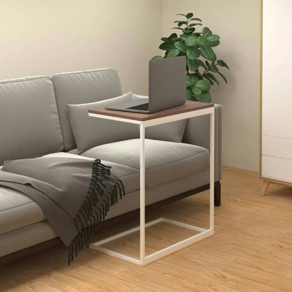 Berkfield Side Table White 55x35x66 cm Engineered Wood