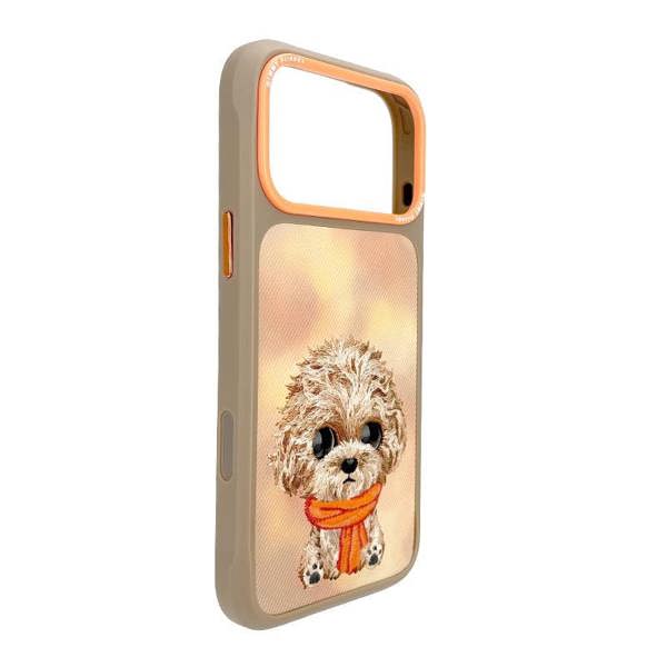 Nimmy Friends Nimmy Big Eye Cute Pet Poodle Dog Case with MagSafe for iPhone 17 Pro Max 6.9" Brown Orange - N-XDY-IP17-PRO-MAX-04
