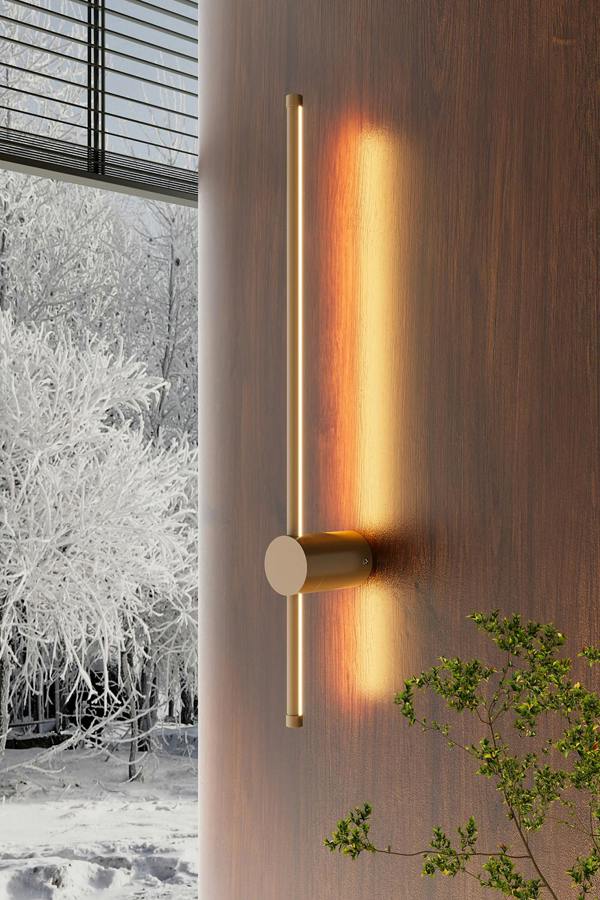 Living and Home 360 Degree Rotatable LED Straight Wall Light Warm Light 60cm