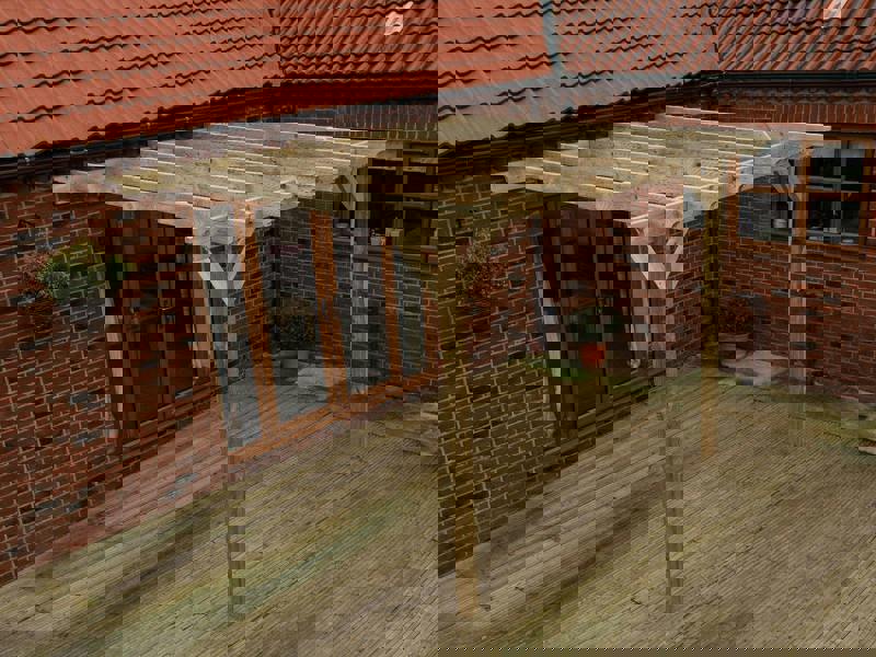 Arbor Garden Solutions Wall Mounted Wooden Pergola Kit - Orchid Design