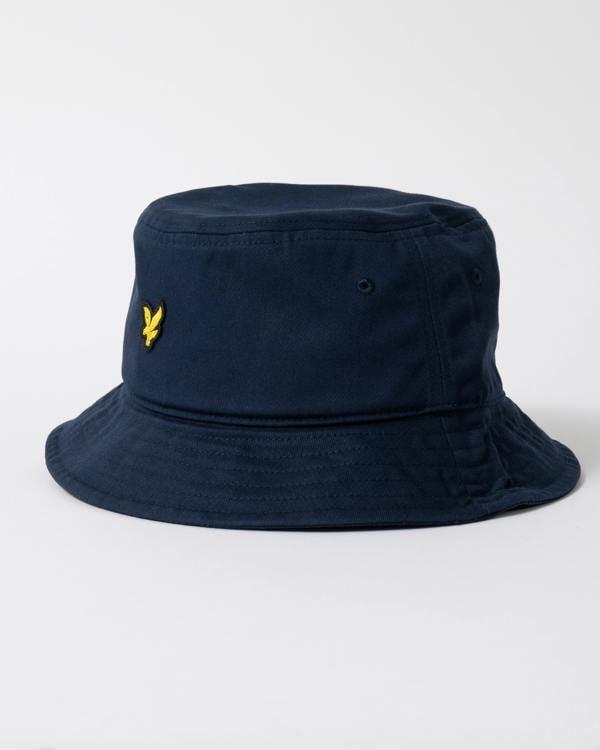 side of Lyle & Scott Bucket Hat in Z271 Dark Navy