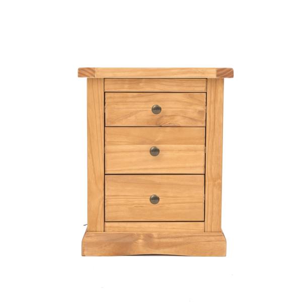 Lucca 3 Drawer Bedside Table