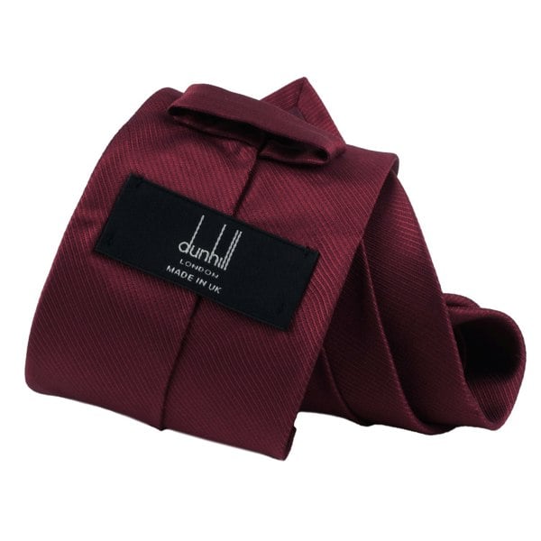 Dunhill mulberry silk grosgrain tie
