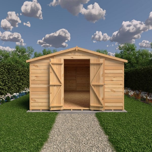Shire Overlap Double Door No windows 10x15 Economy Storage Shed