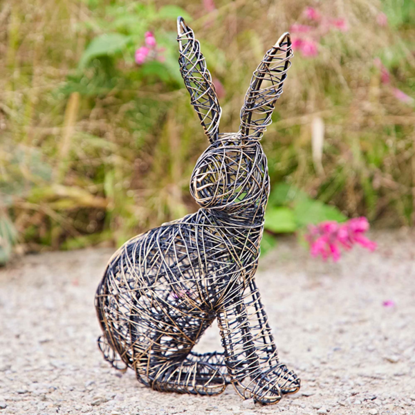 Paper High Hare Wire Garden Ornament