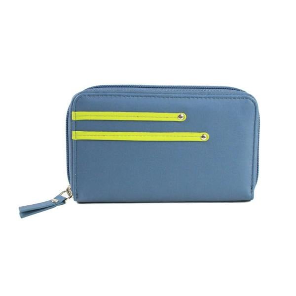Eastern Counties Leather Womens Gia Leather Purse - Blue/Citrus