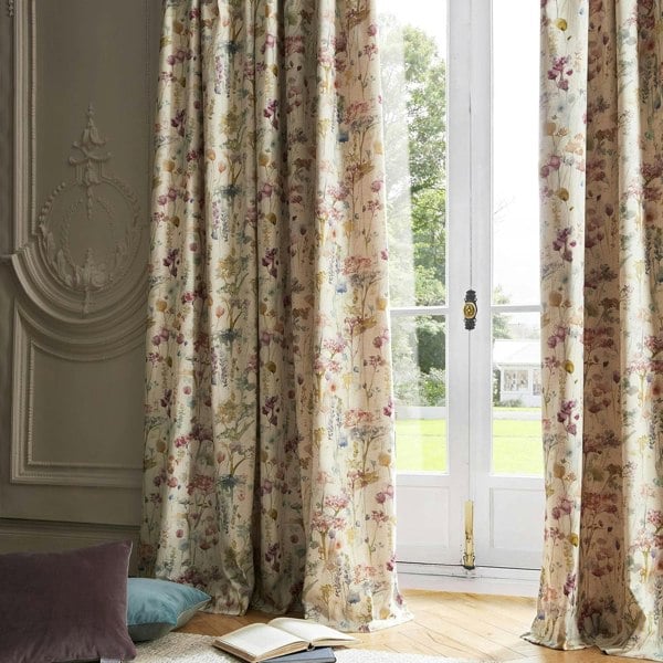 Voyage Maison Ilinizas Poppy Floral Pencil Pleat Curtains