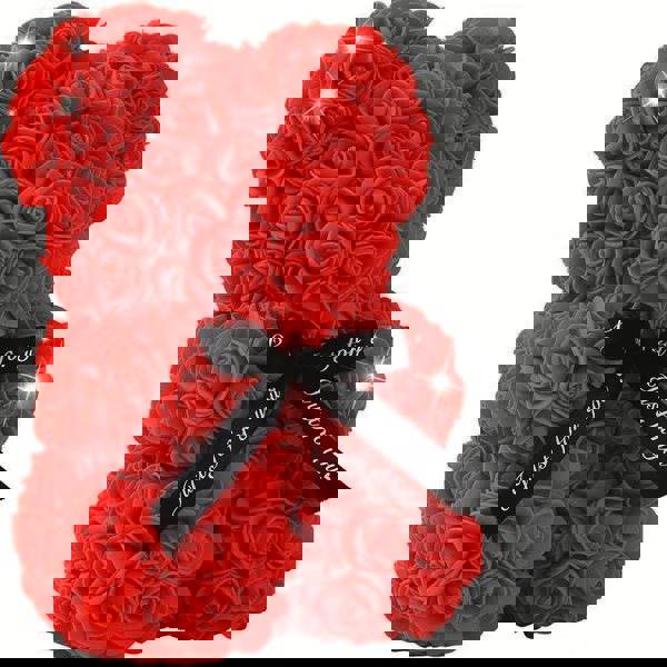 smartbies Rose Bear With Ribbon Rose Petals Teddy Bear Romantic Rose Petal Gift for Women