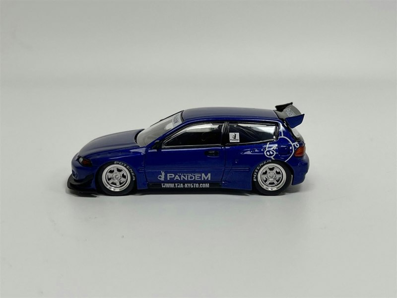 Pop Race Pandem Civic EG6 Metallic Blue 1:64 Pop Race PR640127