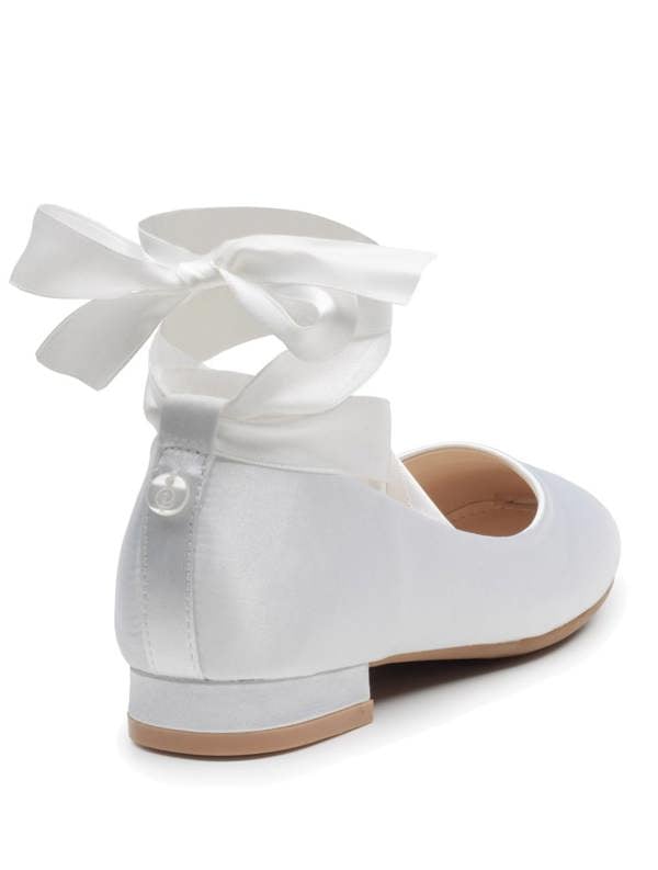 Girls White Lace Shoes
