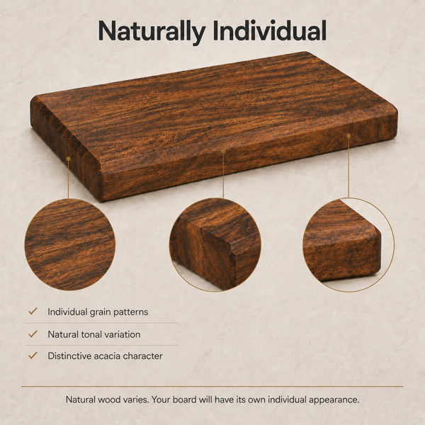 Downton Interiors Sussex Pro Chef Bevelled Edge Acacia Wood Chopping Board - Extra Large (70cm x 50cm)
