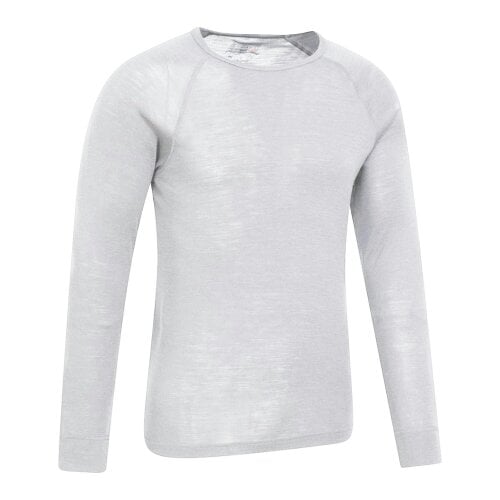 Mountain Warehouse Mens Merino Wool Thermal Top - White - S - White - 80% Merino Wool/20% Polyester