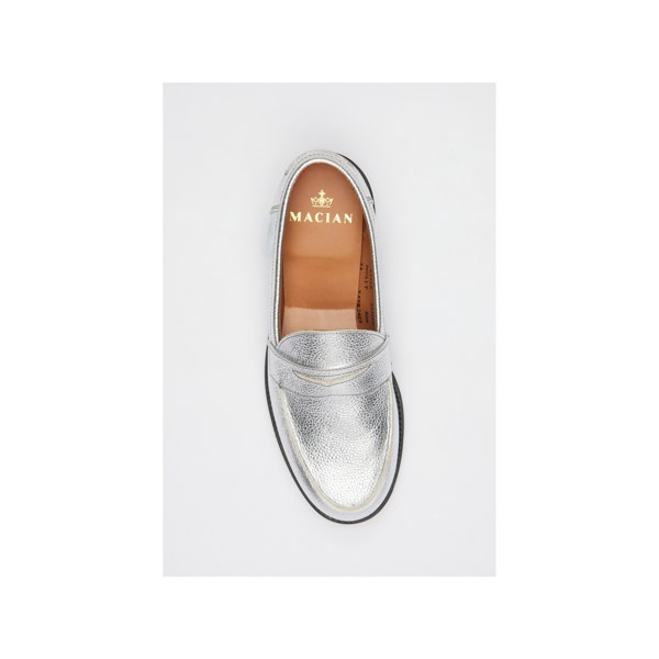 Macian Ludo Penny Loafer - Silver