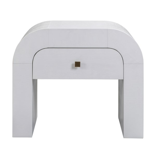 Furniture Edit Hump White Nightstand Bedside Table