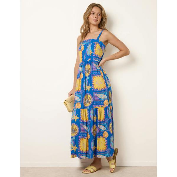 Blue Vanilla Vibrant Strappy Dress